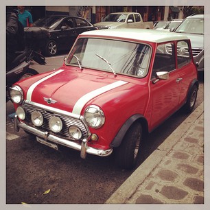 #vintage #austin #mini #car in #mariscal district of #quito #ecuador -- #austinmini #minicooper #retro #autos #british #automobiles