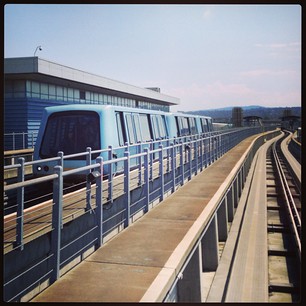 #airtrain at #sanfrancisco #airport -- #sfo #train #travel  #transit #tram