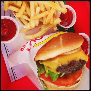 #fastfood #lunch -- #innout #burger #fries and #ketchup in #santarosa #california --
#hamburger #food #frenchfries