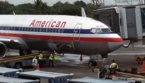 The American Airlines Boeing 737 that flew me from Panama City Airport to Miami.