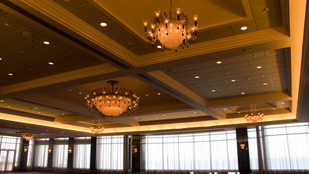 Meeting space at the Condado Vanderbilt Hotel in Puerto Rico offers ocean views.
