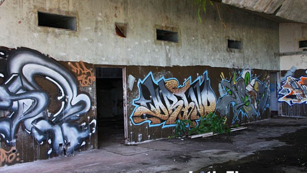 One wall of the former Salón Ponciana at the El Ponce InterContinental Hotel.