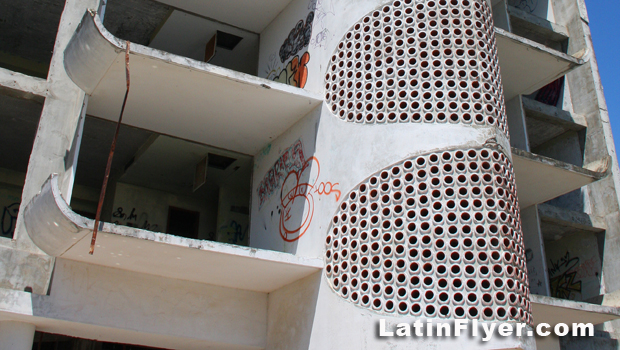 Exterior view of the stairwell and balconies at El Ponce InterContinental.