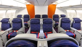 Clase Ejecutiva — Avianca business class — has seats that recline 170 degrees aboard wide-body aircraft.