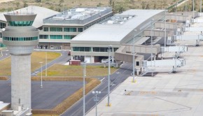 Bird's-eye view of the new Mariscal Sucre airport in Quito, Ecuador