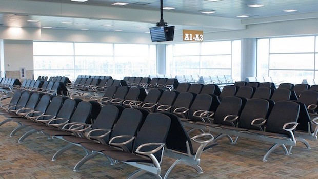 A departure gate at the new Mariscal Sucre airport in Quito