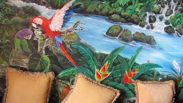 Colorful decor at Anton Valley Hotel, at El Valle de Antón, Panama. Photo: Hal Peat