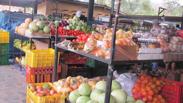 Fruits and vegetables at the market in El Valle de Antón, Panama. Photo: Hal Peat