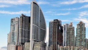 The Trump Ocean Club hotel is one of the most eye-catching skyscrapers in Panama.