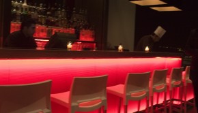 The rooftop bar at the W Santiago hotel serves up live DJ music and cocktails.