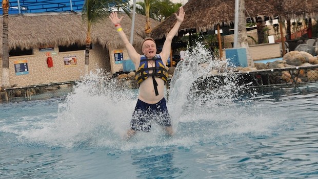 The foot push was a total rush during the Royal Dolphin Swim at Dolphin Discovery Vallarta.