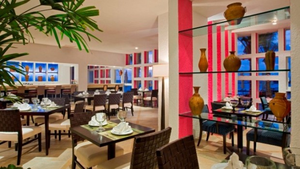 The Royal Beach Club lounge at the Westin Resort & Spa, Cancun.