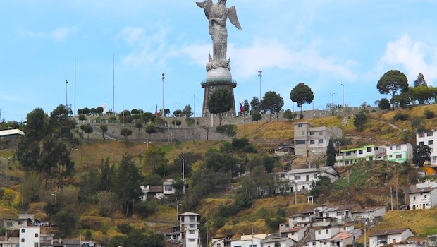 The Virgen del Panecillo is a popular attraction in Quito, Ecuador.