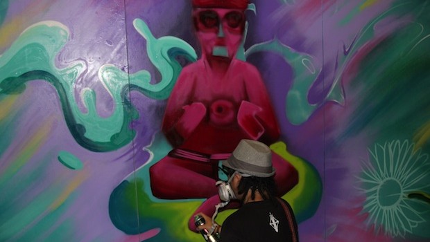 Graffiti artists created their own visions of Day of the Dead at Xcaret.