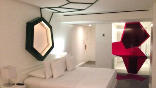 Our guest room at Room Mate Valentina hotel in Mexico City.