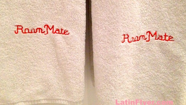 Cool bath towels at Room Mate Valentina hotel in Mexico City.