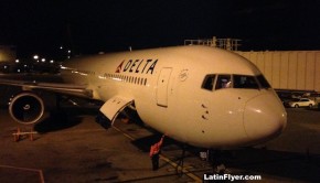 Delta Air Lines Boeing 767, ready to fly from Atlanta to Rio.