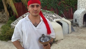 A spiritual guide leads the Temezcal at the Westin Cancun.