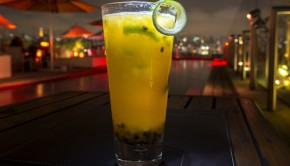 The Caipicopa, a World Cup-inspired cocktail at Hotel Unique in Sao Paulo.