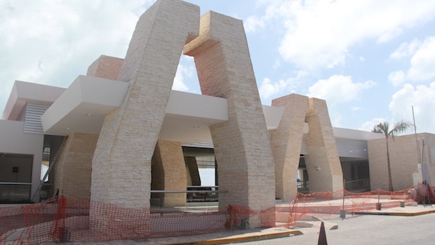 The new ferry terminal at Isla Mujeres, Mexico.