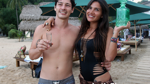 Tatiana Rodriguez Anderson and her boyfriend at Chicos Yelapa Beach Club.