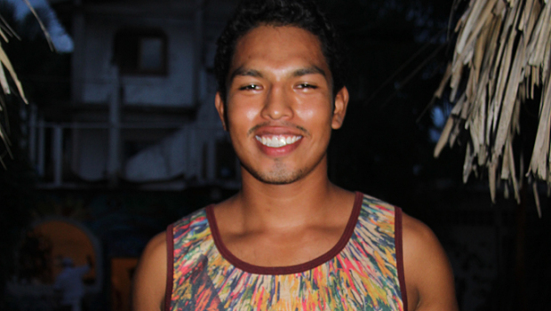 Big smile at Chicos Yelapa Beach Club, near Puerto Vallarta.