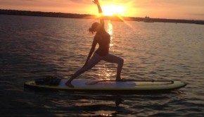 Paddle board yoga at CostaBaja Resort & Spa in Mexico.