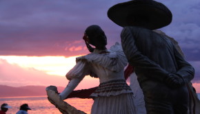 Statues on the waterfront malecón in Puerto Vallarta, Mexico.