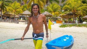 Beach boy at Viceroy Zihuatanejo in Mexico.