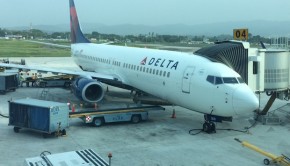 Delta Air Lines Boeing 737 at Panama City Tocumen International Airport.