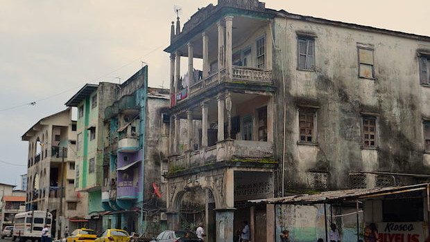 Architecture of downtown  Colon, Panama. PHOTO: Lombana