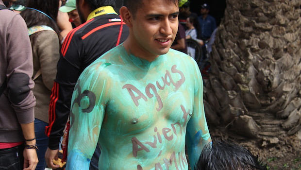 Body paint at World Naked Bike Ride (WNBR) in Mexico City.