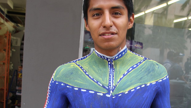 Body paint at World Naked Bike Ride (WNBR) in Mexico City.
