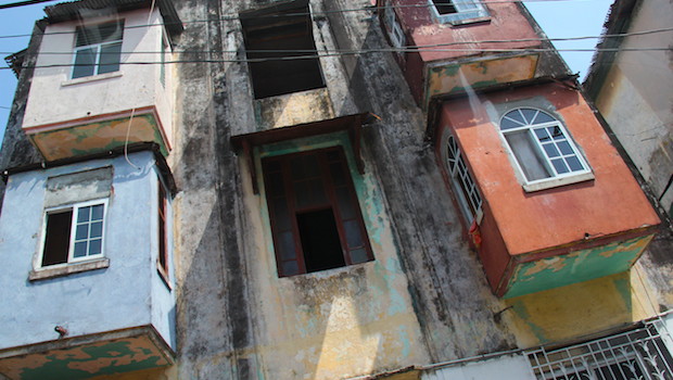 Residential architecture in Colon, Panama.
