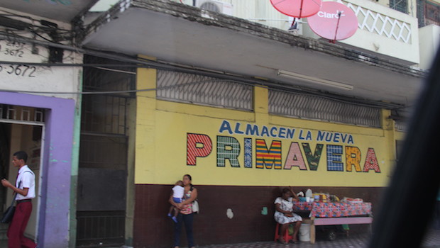 Colorful signage in Colon, Panama.