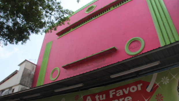 Vibrant colors attract attention in Colon, Panama.