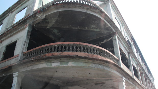 Balconies grace many buildings in Colon, Panama.