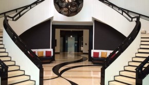 Cool lobby decor at Le Meridien Mexico City hotel.