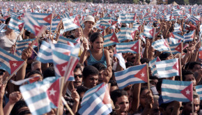 Rally celebrating Elian Gonzalez’ return to Cuba, June 2000.
PHOTO: Cynthia Carris
