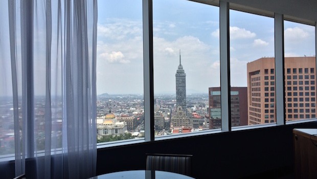 Another great view from our suite at the Hilton Mexico City Reforma.