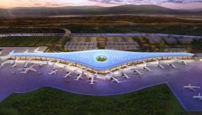 Futuristic new terminal at Tocumen airport in Panama City, Panama.
