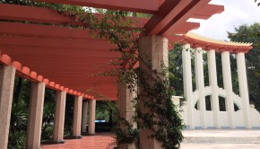 Foro Lindbergh, a recently renovated structure at Parque Mexico in Mexico City.