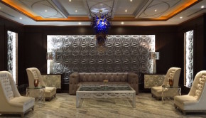 Hotel lobby decor at the Royal Sonesta Panama hotel in Panama City.