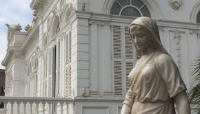 Art and architecture at the Pedro de Osma Museum in Lima, Peru.