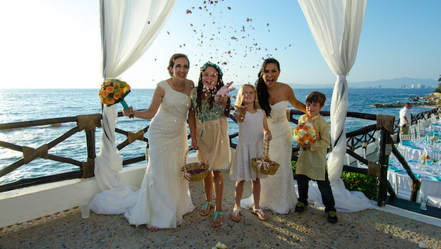 Festive same-sex wedding at CostaSur Resort & Spa in Puerto Vallarta.