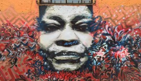 Street art on the Bogota Graffiti Tour in Colombia.