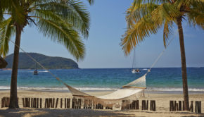 Viceroy Zihuatanejo hotel beach in Mexico.