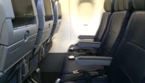 Airline seating on American Airlines Boeing 737.
