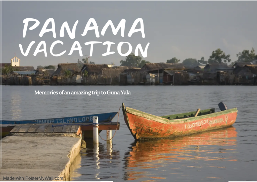 Boat on Caribbean coast of Guna Yala, San Blas Islands, Panama