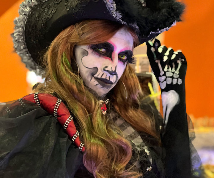 Mexican clothing with day of the dead style from Campeche